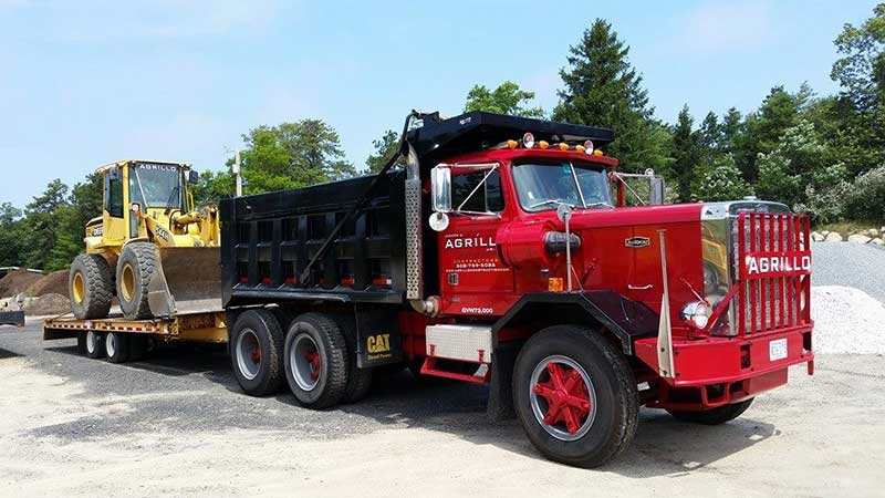 Heavy equipment prepared for the next landscape project.